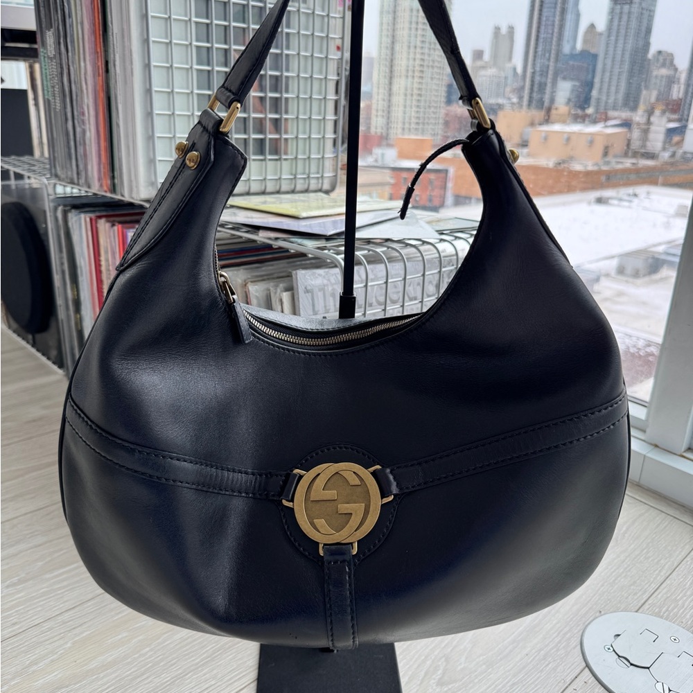 Gucci Reins Interlocking GG Leather Hobo shoulder bag - Picture 2 of 14